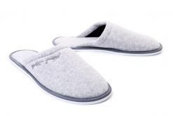 METEOR 042 FROTTE IZABELA szary, kapcie/klapki damskie. Szare obuwie domowe Meteor, bez wzorów, bez zapięcia. Za 38.99 zł.