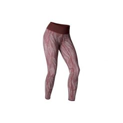 Legginsy dwustronne do dynamicznej jogi. Czerwone legginsy DOMYOS, l, bez wzorów, z elastanu. W wyprzedaży za 94.99 zł.