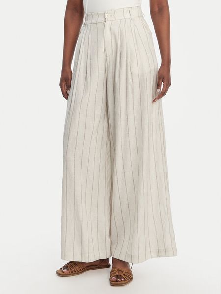 Eleh Spodnie materiałowe SS260272 Écru Relaxed Fit. Białe spodnie materiałowe Eleh, bez wzorów, z materiału. Za 358.99 zł.