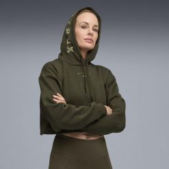Damska gruba bluza z kapturem PUMA x HYROX PUMA. Zielone bluzy sportowe Puma, l, bez wzorów, z kapturem. Za 329.00 zł.