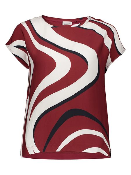 Gerry Weber Koszulka w kolorze bordowym rozmiar: 42. Czerwone bluzki Gerry Weber, bez wzorów, bez kołnierzyka, bez ramiączek. Za 91.12 zł.