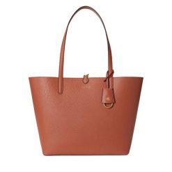 Torebka LAUREN RALPH LAUREN. Brązowe shopper Lauren Ralph Lauren, bez wzorów, bez dodatków. Za 989.99 zł.