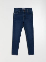 Jeansy skinny - granatowy. Niebieskie jeansy Sinsay, bez wzorów. Za 49.99 zł.