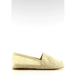 Brązowe Espadryle koronkowe beżowe BB15P Beige. Brązowe espadryle ButyModne, bez wzorów, z koronki, bez obcasa, bez zapięcia. W wyprzedaży za 79.00 zł.