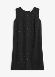 Sukienka ołówkowa. Czarne sukienki bonprix, bez wzorów, bez kołnierzyka, bez ramiączek, mini, ołówkowe. Za 169.99 zł.