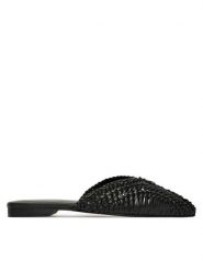 Patrizia Pepe Klapki 8Z0140/L109 Czarny. Czarne klapki Patrizia Pepe, bez wzorów, ze skóry, bez obcasa. Za 1,249.00 zł.