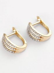 CARATELLI Złote kolczyki "Éclat de Lune" z diamentami rozmiar: onesize. Żółte kolczyki CARATELLI, z diamentem, złote. Za 1,915.35 zł.