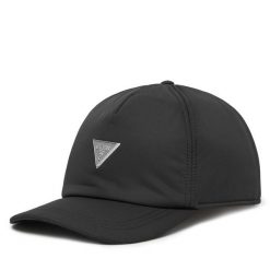 Czapka z daszkiem Guess. Czarne czapki Guess, z aplikacjami. Za 179.99 zł.