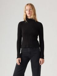 Levi´s Sweter w kolorze czarnym rozmiar: S. Czarne golfy s, bez wzorów, z bawełny, bez ramiączek. Za 105.63 zł.
