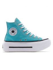 Converse Sneakersy "Chuck Taylor All Star Double Stack" w kolorze turkusowym rozmiar: 38. Niebieskie trampki Converse, bez wzorów, za kostkę, bez zapięcia. Za 249.95 zł.