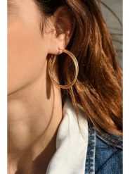 MOODE Kolczyki-kreole "Domitille" rozmiar: onesize. Żółte kolczyki MOODE, ze stali. Za 39.99 zł.