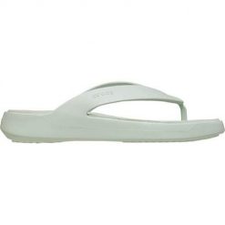 Japonki damskie Crocs C4615. Zielone klapki Crocs, bez wzorów, z materiału, bez obcasa. Za 298.00 zł.