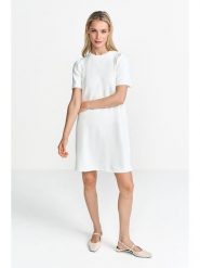 Rich & Royal Sukienka w kolorze białym rozmiar: M. Białe sukienki Rich & Royal, na co dzień, m, bez wzorów, bez kołnierzyka, bez ramiączek, mini, proste. Za 248.95 zł.