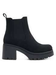 Jenny Fairy Botki VIVIANE WS6106-01 Czarny. Czarne botki Jenny Fairy, bez wzorów, z syntetyku, bez obcasa, na słupku, bez zapięcia. Za 159.99 zł.