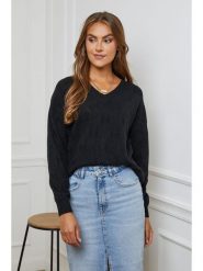 Soft Cashmere Sweter w kolorze czarnym rozmiar: 34/36. Czarne swetry Soft Cashmere, bez wzorów, z kaszmiru, bez ramiączek. Za 125.25 zł.