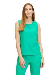 Betty Barclay Top w kolorze zielonym rozmiar: M. Zielone topy Betty Barclay, m, bez wzorów, z bawełny, bez kołnierzyka, bez ramiączek. Za 48.39 zł.