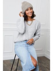 L'armoire de Suzette Sweter w kolorze szarym rozmiar: 38/40. Szare swetry L'armoire de Suzette, l, bez wzorów, ze splotem, bez ramiączek. Za 86.99 zł.