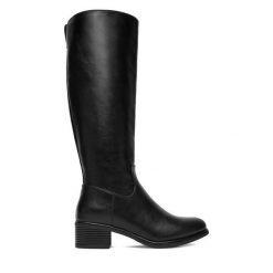 Kozaki Clara Barson. Czarne kozaki Clara Barson, bez obcasa, na słupku, bez zapięcia. Za 219.99 zł.