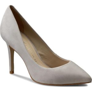 Szpilki BRONX - 75002-H BX 1245 Grey 08. Szare szpilki Bronx, bez wzorów, z materiału, bez obcasa, na obcasie, bez zapięcia. W wyprzedaży za 199.00 zł.