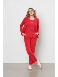 &Co Woman Spodnie "Posie" w kolorze czerwonym rozmiar: 3XL. Czerwone spodnie materiałowe &Co Woman, xl, bez wzorów, z materiału. Za 228.92 zł.