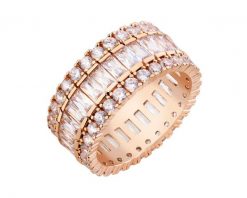 Pierścionek z mosiądzu pozłacany z cyrkoniami. Pierścionki Artelioni, z cyrkonią, pozłacane. Za 219.00 zł.