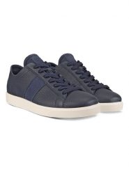 Ecco Skórzane sneakersy w kolorze granatowym rozmiar: 38. Niebieskie trampki ecco, bez wzorów, z gore-texu, bez zapięcia. Za 303.59 zł.