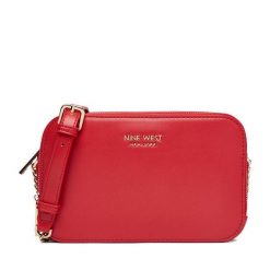 Torebka Nine West. Czerwone listonoszki Nine West, bez wzorów, bez dodatków. Za 169.99 zł.