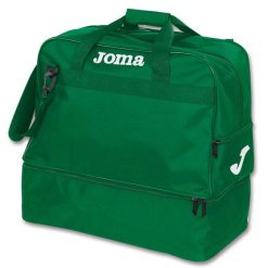 Torba sportowa treningowa na ramię Joma Training III z kieszenią na buty. Zielone torby na ramię Joma, bez wzorów, sportowe, na ramię, bez dodatków. Za 119.99 zł.
