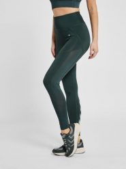 Damskie legginsy z wysoką talią Hummel hmlnorma. Zielone legginsy Hummel, xs, bez wzorów, z jersey, z podwyższonym stanem. Za 149.50 zł.