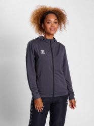 Damska bluza dresowa z kapturem zapinana na zamek Hummel Authentic. Szare bluzy Hummel, l, bez wzorów, z dresówki, z kapturem. Za 215.00 zł.
