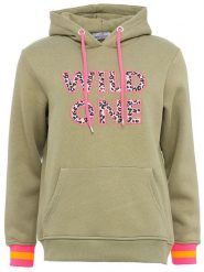 Zwillingsherz Bluza "Dorota" w kolorze oliwkowym rozmiar: S/M. Brązowe bluzy sportowe Zwillingsherz, m, bez wzorów, z bawełny, z kapturem. Za 225.20 zł.