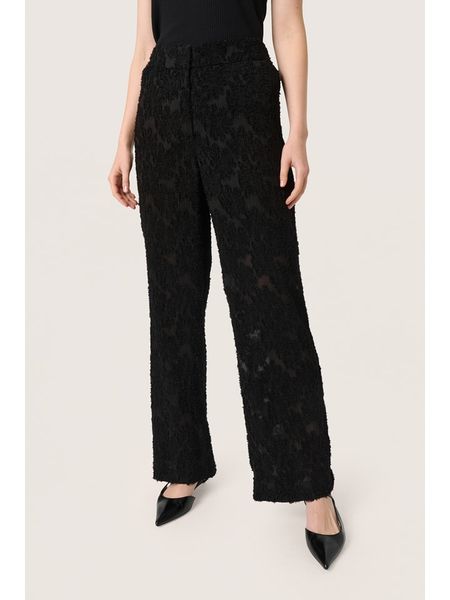 Soaked in Luxury Spodnie "Soaked in Luxury" w kolorze czarnym rozmiar: M. Czarne spodnie materiałowe Soaked in Luxury, na co dzień, m, bez wzorów, z materiału. Za 217.53 zł.