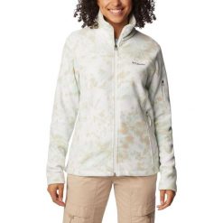Damska bluza polarowa Columbia Fast Trek z nadrukiem. Białe bluzy Columbia, m, bez wzorów, z polaru, bez kaptura. Za 269.00 zł.