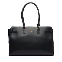 Torebka Tommy Hilfiger. Czarne shopper TOMMY HILFIGER, bez wzorów, bez dodatków. Za 649.99 zł.
