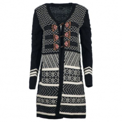 Desigual sweter damski Laura XS czarny. Czarne kardigany Desigual, xs, bez wzorów, bez ramiączek. W wyprzedaży za 503.00 zł.