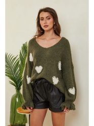 Joséfine Sweter "Kecel" w kolorze khaki rozmiar: S. Brązowe swetry Joséfine, s, bez wzorów, z wełny, bez ramiączek. Za 173.99 zł.