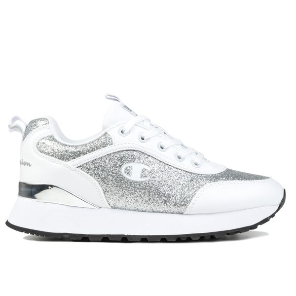 Buty damskie sportowe do biegania Champion RR CHAMP PLATFORM SPARKLE. Białe obuwie sportowe Champion, bez zapięcia, do biegania. W wyprzedaży za 149.00 zł.