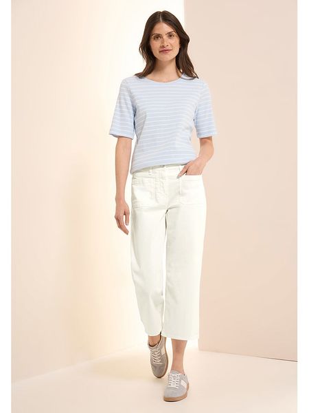 Cecil Spodnie w kolorze kremowym rozmiar: W31/L24. Brązowe spodnie materiałowe Cecil, l, bez wzorów, z materiału. Za 100.52 zł.