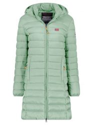 Geographical Norway Płaszcz pikowany "Atikolor" w kolorze miętowym rozmiar: XXL. Zielone płaszcze Geographical Norway, xxl, bez wzorów, bez kaptura. Za 145.26 zł.