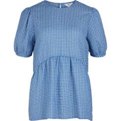 Object Bluzka "Evelyn" w kolorze niebieskim rozmiar: 34. Niebieskie bluzki Object, bez wzorów, bez kołnierzyka, bez ramiączek. Za 37.56 zł.