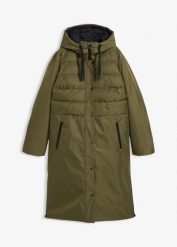 Płaszcz pikowany. Niebieskie płaszcze bonprix, bez wzorów, bez kaptura. Za 379.99 zł.