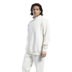 Kolorowa bluza z zamkiem błyskawicznym Reebok Classics. Białe bluzy sportowe Reebok, l, bez wzorów, bez kaptura. W wyprzedaży za 253.20 zł.