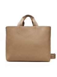 Calvin Klein Jeans Torebka Ultralight Tote Pu LV04K3132G Beżowy. Brązowe torebki klasyczne Calvin Klein Jeans, bez wzorów, z jeansu, bez dodatków. Za 399.99 zł.