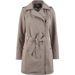 Kurtka softshell "biker" z paskiem bonprix brunatny. Brązowe kurtki sportowe bonprix, bez wzorów, z softshellu, bez kaptura. Za 124.99 zł.