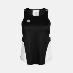 SPEZIA Technical Tank Top – lekki, oddychający i szybkoschnący. Czarne topy Izas, bez wzorów, bez kołnierzyka, bez ramiączek. Za 139.09 zł.