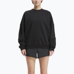 Bluza damska Reebok Lux Oversized. Czarne bluzy sportowe Reebok, bez wzorów, bez kaptura. Za 189.99 zł.