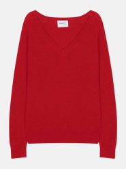 Perfect Cashmere Kaszmirowy sweter "Penelope" w kolorze czerwonym rozmiar: M. Czerwone swetry Perfect Cashmere, m, bez wzorów, z kaszmiru, bez ramiączek. Za 304.49 zł.