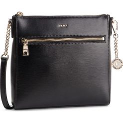 Torebka DKNY - R74E3012 Blk/Gold BGD. Czarne listonoszki DKNY, bez wzorów, ze skóry, eleganckie, na ramię, bez dodatków. W wyprzedaży za 489.00 zł.