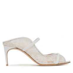 Klapki MALONE SOULIERS. Białe klapki MALONE SOULIERS, bez wzorów, bez obcasa. Za 1,949.00 zł.
