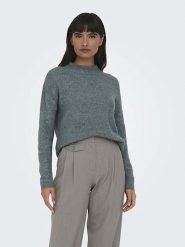 ONLY Sweter w kolorze szarym rozmiar: L. Szare swetry Only, l, bez wzorów, ze splotem, bez ramiączek. Za 74.81 zł.